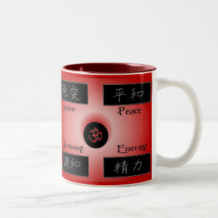 ラブピース調和エネルギーコーヒーマグ ツートーンマグカップ