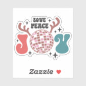 ラブピース&ジョイ | Groovyクリスマス シール (シート)