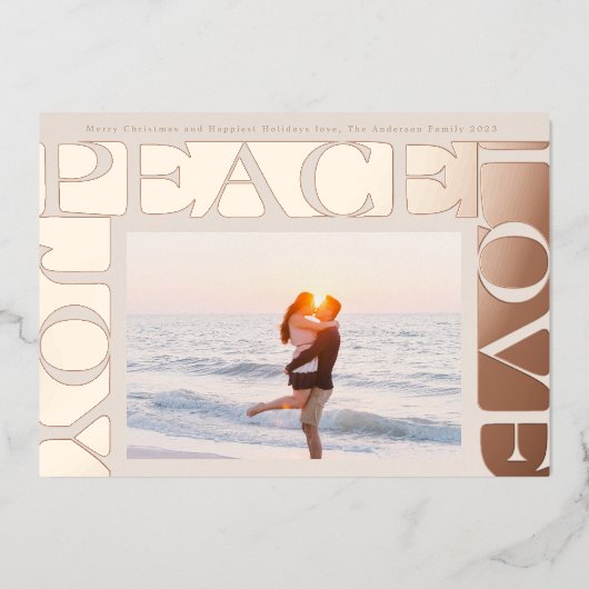 ラブピースJOYフォトフレーム赤面バラ金ゴールド 箔シーズンカード (正面)