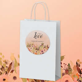 ラブピーチカントリーガーデンウォーターカラー結婚ズ ラウンドシール