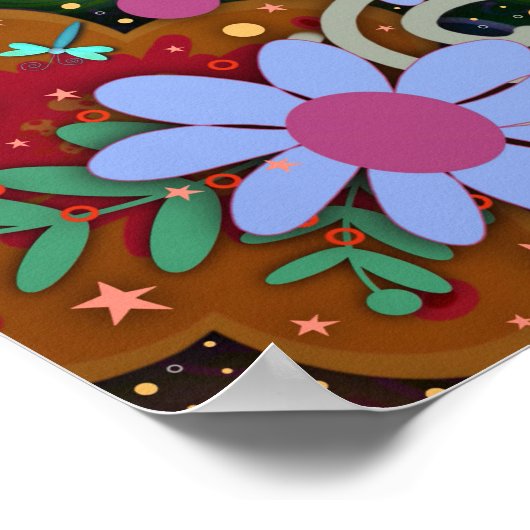 ラブピープル引用文かわいらしフローラインスパイアズ ポスター (角)