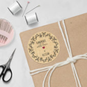 ラブファブリッククラフトパーソナライズされたでフェイク手作り ラウンドシール