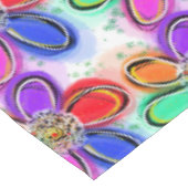 ラブファミリーサマーアートウォーターカラー花 テーブルクロス (アングル)