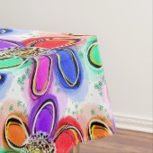 ラブファミリーサマーアートウォーターカラー花 テーブルクロス (インサイチュ)