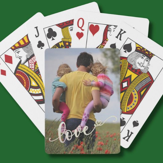 ラブファミリーフォトカスタムパーソナライズされた トランプ