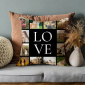 ラブファミリーフォトコラージュパーソナライズされた クッション