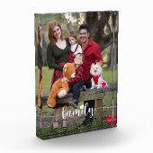 ラブファミリーホワイトスクリプトカスタム縦写真 フォトブロック (左)