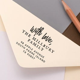 ラブファミリー名付き手書き差出人住所 ラバースタンプ