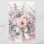 ラブファンシーブライダルシャワーエレガントパステルビンゴゲーム (裏面)