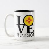 ラブファーミントンニューメキシコ15oz ツートーンマグカップ (左)