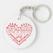 ラブフィジカルセラピーハートワードアート キーホルダー (裏面)