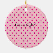 ラブフィッシュカップルのクリスマスオーナメント セラミックオーナメント (裏面)