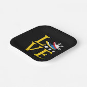 ラブフィリピン国旗のタイポグラフィアート ペーパープレート (傾斜あり)