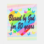 ラブフィルド80th誕生日恵み毛布 フリースブランケット (正面)