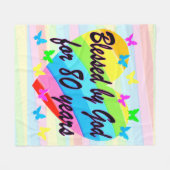 ラブフィルド80th誕生日恵み毛布 フリースブランケット (正面(横))