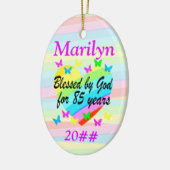 ラブフィルド85th誕生日パーソナライズされたオーナメント セラミックオーナメント (左)