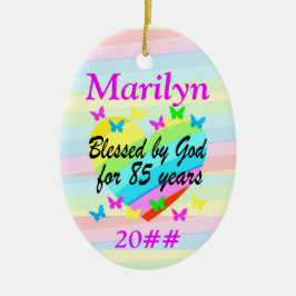ラブフィルド85th誕生日パーソナライズされたオーナメント セラミックオーナメント