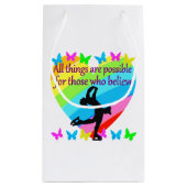 ラブフィル感動的姿スケートで滑るデザイン スモールペーパーバッグ (裏面)