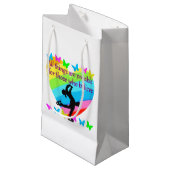 ラブフィル感動的姿スケートで滑るデザイン スモールペーパーバッグ (正面アングル)