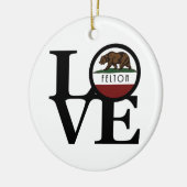 ラブフェルトン セラミックオーナメント (左)