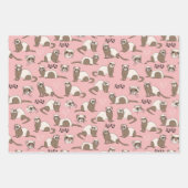 ラブフェレッツブラックブルーピンク ラッピングペーパーシート (正面3)