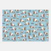 ラブフェレッツブラックブルーピンク ラッピングペーパーシート (正面2)