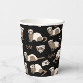 ラブフェレット – ブラック 紙コップ (裏面)