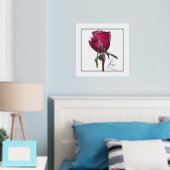 ラブフォイルアクセント赤バラプリントポスター 箔ポスター (インサイチュ (寝室))