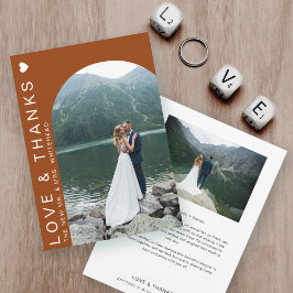 ラブフォトアモダンーチテラコッタ サンキューカード