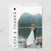 ラブフォトアモダンーチホワイトサンキューカード サンキューカード (正面)