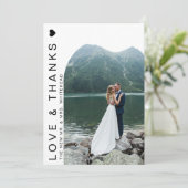 ラブフォトアモダンーチホワイトサンキューカード サンキューカード (スタンド正面)
