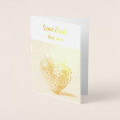 ラブフォトカパーソナライズされたード – ロマンチックカスタムカード 箔カード (正面)