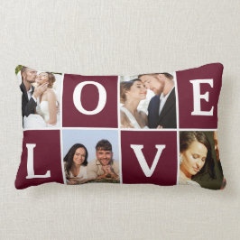 ラブフォトコラージュバレンタインデー ランバークッション