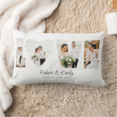 ラブフォトコラージュ4枚フォトアニバーサリーギフトルンバ ランバークッション (ブランケット)