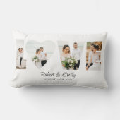ラブフォトコラージュ4枚フォトアニバーサリーギフトルンバ ランバークッション (正面)