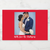 ラブフォトパーソナライズされたで スパークリングワインラベル (シングルラベル)