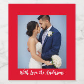 ラブフォトパーソナライズされたで ワインラベル (シングルラベル)