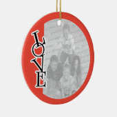 ラブフォトフレームホリデーデコレーション セラミックオーナメント (右)