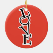 ラブフォトフレームホリデーデコレーション セラミックオーナメント (裏面)
