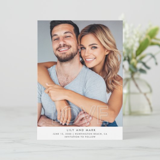 ラブフォトモダンウェディング日付を保存 セーブザデート (スタンド正面)