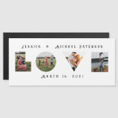 ラブフォトモダン磁気パーソナライズされたカード (正面/裏面)