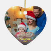 *~*ラブフォト金ゴールドグリッターハートオーナメント セラミックオーナメント (裏面)