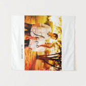 ラブフォト 追加 名前 推定 日付 年 結婚 カップル タペストリー (正面(横))