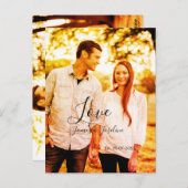 ラブフォト 追加 名前 推定 日付 年 結婚 カップル ポストカード (正面/裏面)