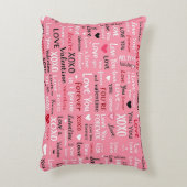 ラブフォーエバー – バレンタインデータイポグラフィパターン アクセントクッション (正面(垂直))