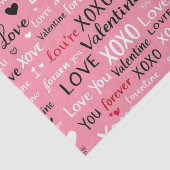 ラブフォーエバー – バレンタインデータイポグラフィパターン 薄葉紙 (詳細)