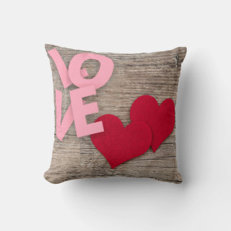 ラブフォーバレンタインデー木製イメージ装飾用クッション クッション
