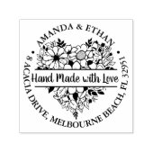 ラブフォーラルで手作りハートテーマ セルフインキングスタンプ (デザイン)