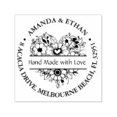 ラブフォーラルテーマで手作り セルフインキングスタンプ (デザイン)