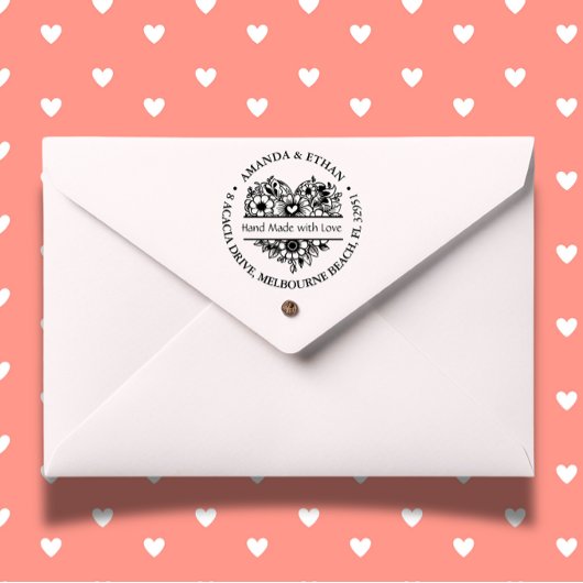 ラブフォーラルテーマで手作り セルフインキングスタンプ